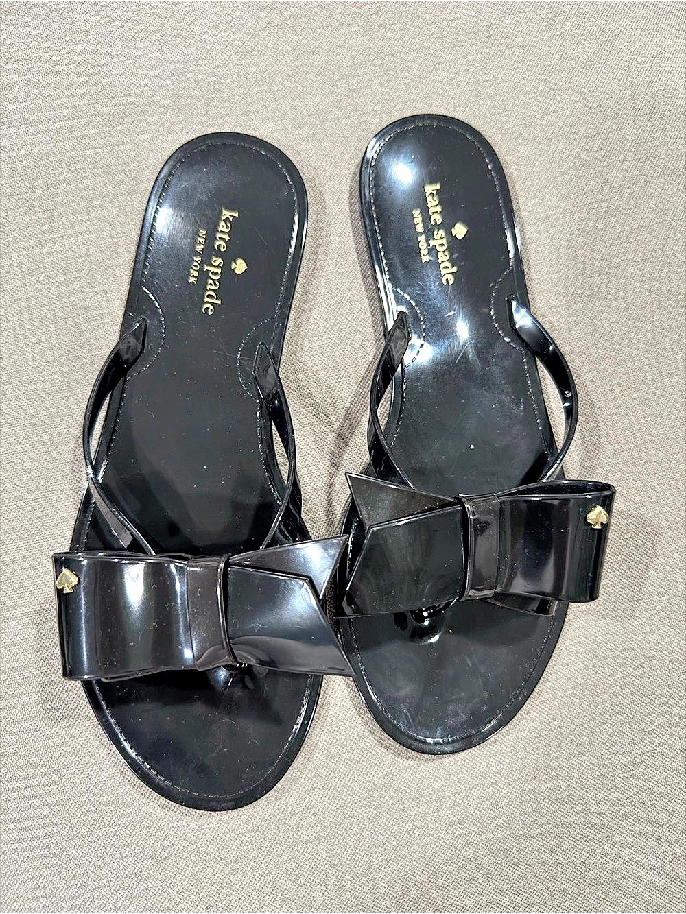 kate spade Black Bow Sandals